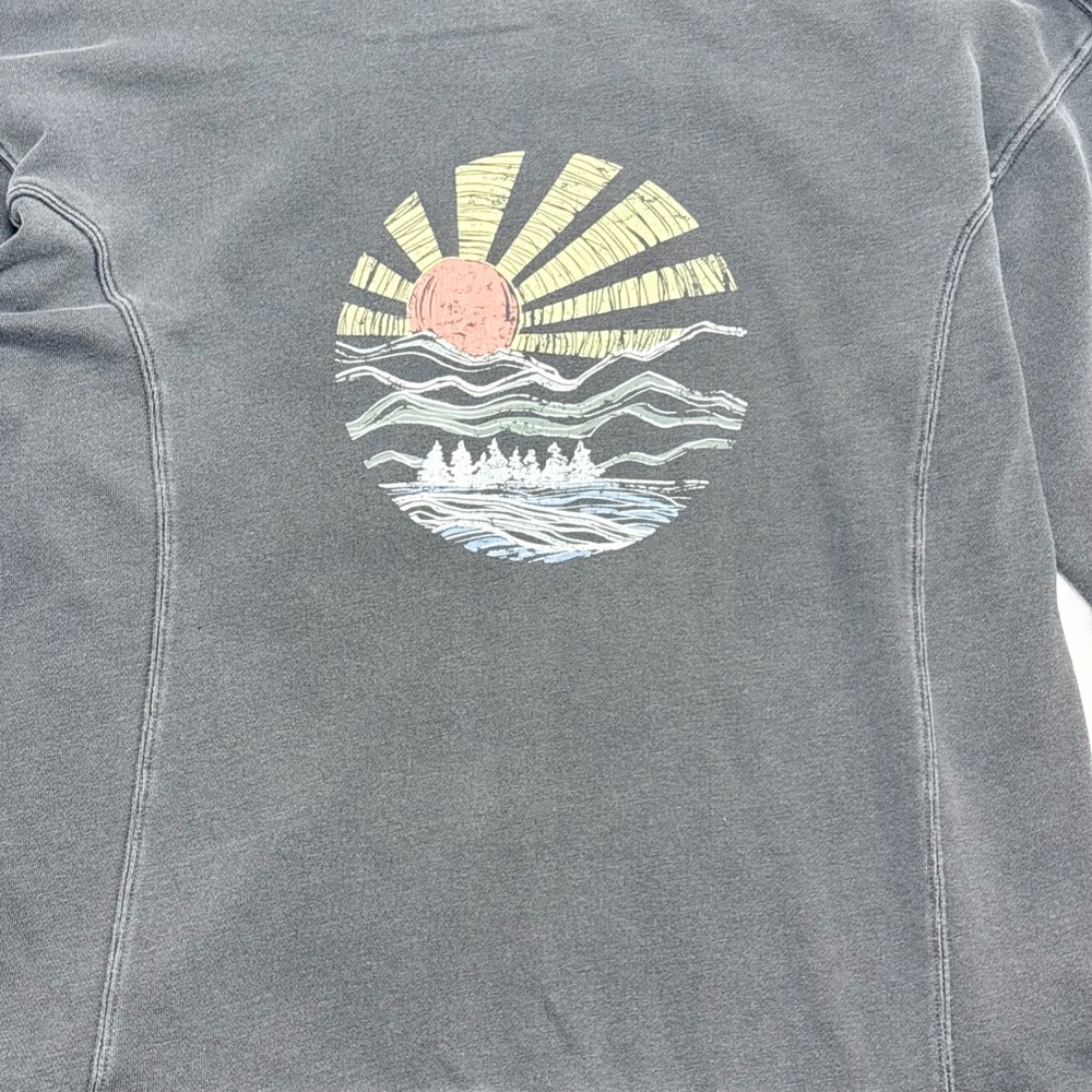 C&C California Retro Sunset Beachy Surf Sweatshirt Charcoal L Grunge Sunwashed - Picture 4 of 10